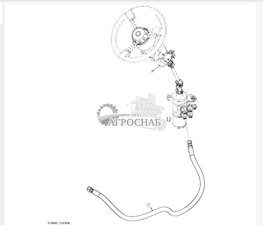 Трубопроводы рулевого управления, без вспомогательной системы рулевого управления 